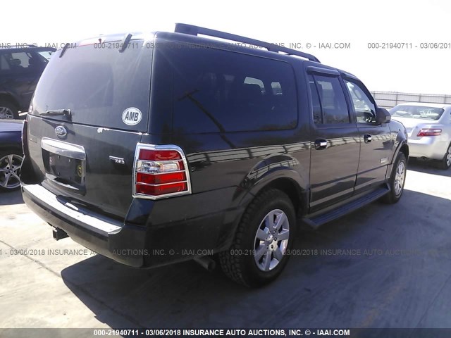 1FMFK15508LA75401 - 2008 FORD EXPEDITION EL XLT BLACK photo 4