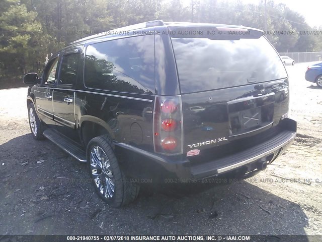 1GKFK66837J190843 - 2007 GMC YUKON XL DENALI BLACK photo 3