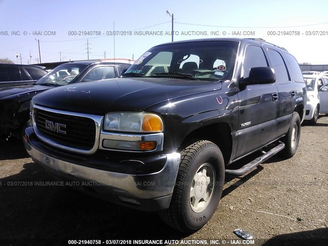 1GKEC13V83R299591 - 2003 GMC YUKON BLACK photo 2