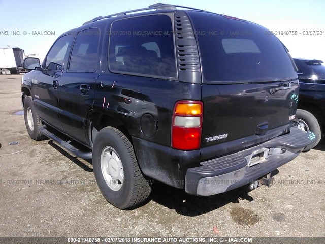 1GKEC13V83R299591 - 2003 GMC YUKON BLACK photo 3