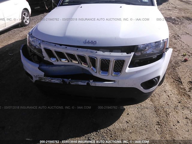 1C4NJCBA5GD734338 - 2016 JEEP COMPASS SPORT WHITE photo 6