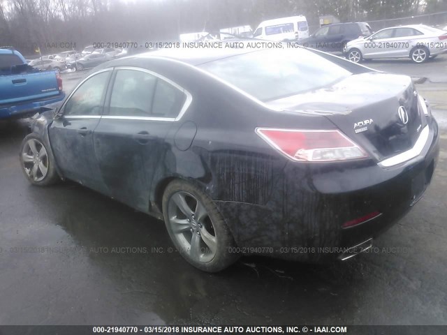 19UUA9F20CA011091 - 2012 ACURA TL BLACK photo 3