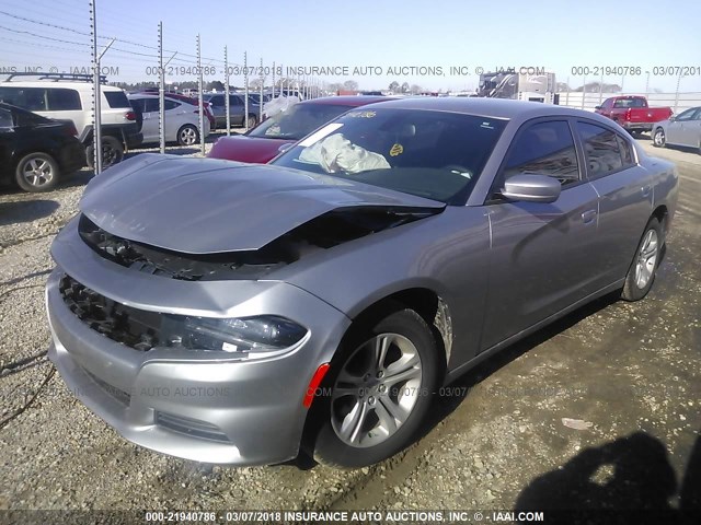2C3CDXBG0HH599112 - 2017 DODGE CHARGER SE SILVER photo 2