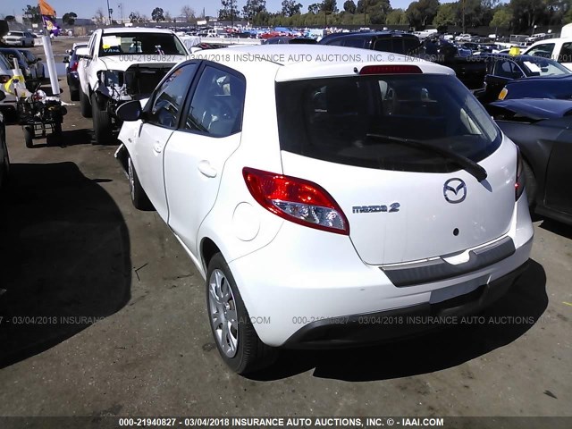 JM1DE1KZ0C0151400 - 2012 MAZDA MAZDA2 WHITE photo 3