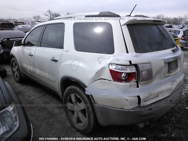 1GKKVRED1CJ251896 - 2012 GMC ACADIA SLT-1 Biały zdjęcie 3