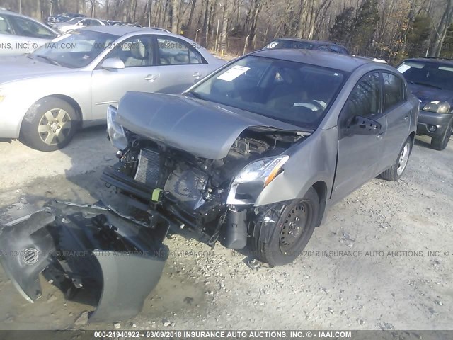 3N1AB6AP1CL677341 - 2012 NISSAN SENTRA 2.0/2.0S/SR/2.0SL GRAY photo 2