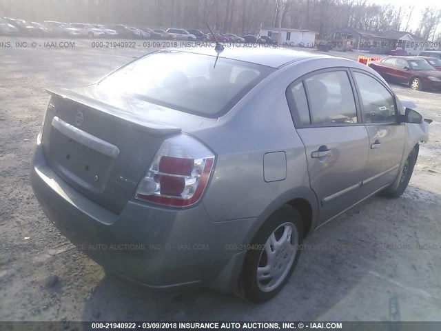 3N1AB6AP1CL677341 - 2012 NISSAN SENTRA 2.0/2.0S/SR/2.0SL GRAY photo 4