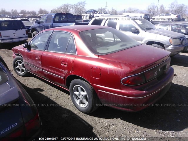 2G4WS52M1W1559258 - 1998 BUICK CENTURY CUSTOM RED photo 3