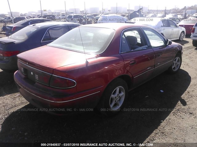 2G4WS52M1W1559258 - 1998 BUICK CENTURY CUSTOM RED photo 4