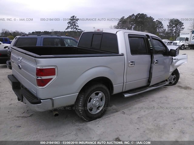 1FTFW1CF2DFB88098 - 2013 FORD F150 SUPERCREW SILVER photo 4
