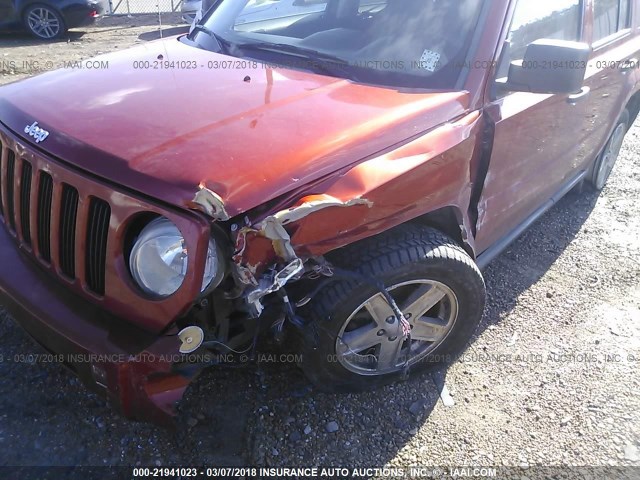 1J4NT1GB5AD625072 - 2010 JEEP PATRIOT SPORT ORANGE photo 6