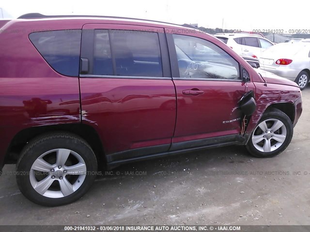 1J4NT1FA8BD155677 - 2011 JEEP COMPASS SPORT MAROON photo 6