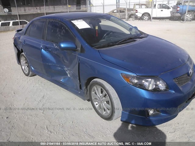 1NXBU40E49Z113886 - 2009 TOYOTA COROLLA S/LE/XLE BLUE photo 6