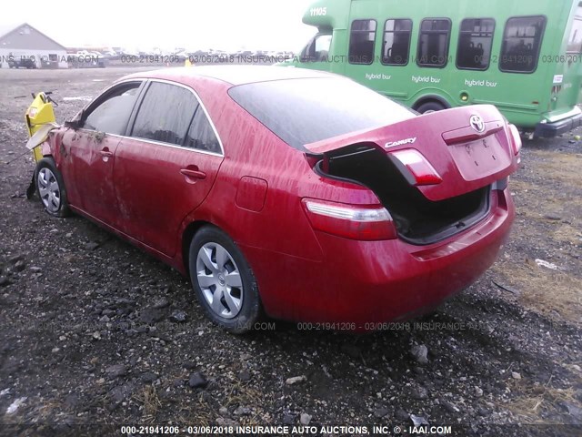 4T1BE46K97U041364 - 2007 TOYOTA CAMRY NEW GENERAT CE/LE/XLE/SE RED photo 3