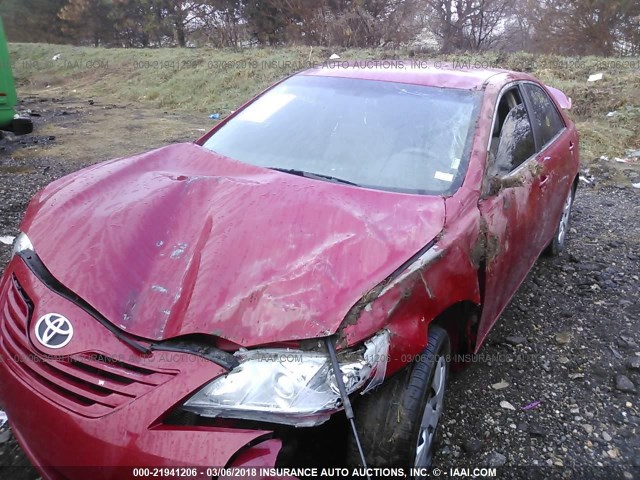 4T1BE46K97U041364 - 2007 TOYOTA CAMRY NEW GENERAT CE/LE/XLE/SE RED photo 6