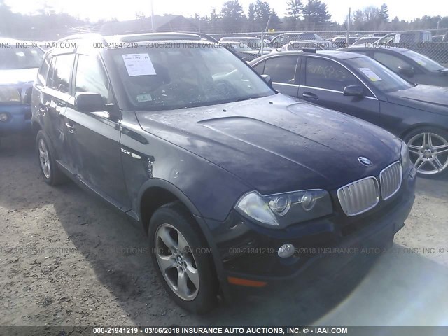 WBXPC93458WJ23765 - 2008 BMW X3 3.0SI BLACK photo 1