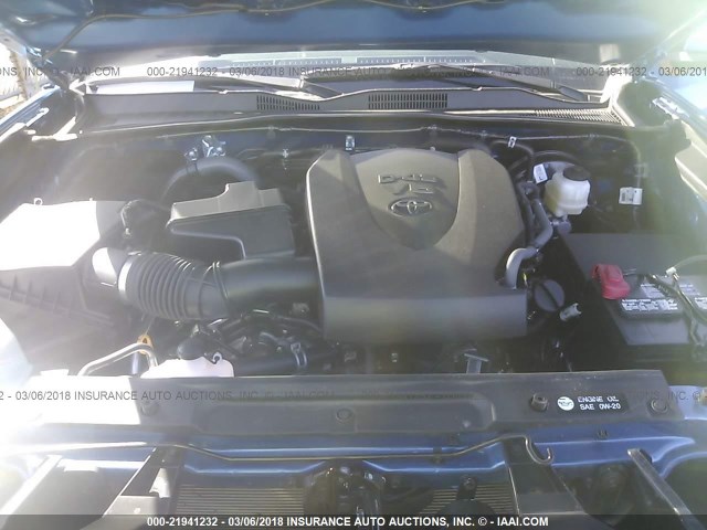 5TFAZ5CN6HX049172 - 2017 TOYOTA TACOMA DBL CAB/SR5/TRD SPORT/OR BLUE photo 10