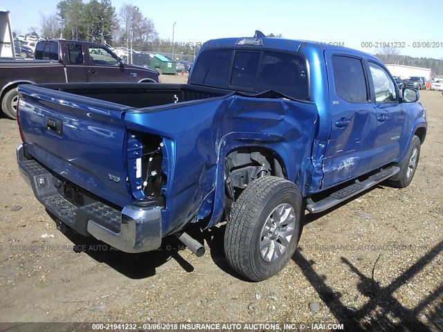 5TFAZ5CN6HX049172 - 2017 TOYOTA TACOMA DBL CAB/SR5/TRD SPORT/OR BLUE photo 4