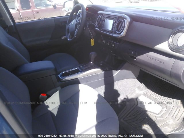 5TFAZ5CN6HX049172 - 2017 TOYOTA TACOMA DBL CAB/SR5/TRD SPORT/OR BLUE photo 5