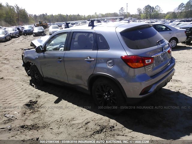 JA4AP3AU4JZ026899 - 2018 MITSUBISHI OUTLANDER SPORT ES/SE SILVER photo 3