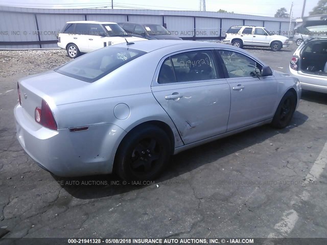 1G1ZB5E1XBF194254 - 2011 CHEVROLET MALIBU LS 银色 照片 4