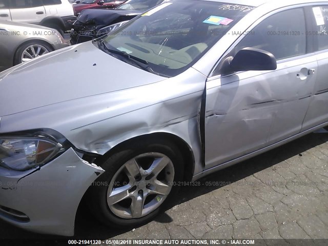 1G1ZB5E1XBF194254 - 2011 CHEVROLET MALIBU LS 银色 照片 6
