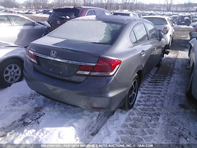 2HGFB2F76FH509312 - 2015 HONDA CIVIC SE GRAY photo 4