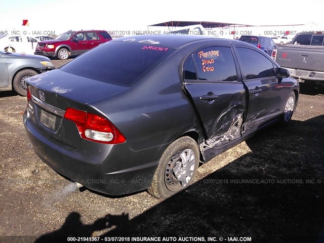 2HGFA1F36AH512987 - 2010 HONDA CIVIC VP GRAY photo 4