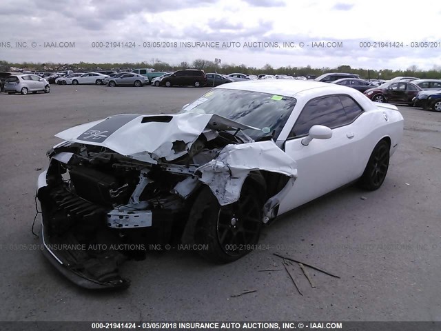 2C3CDZBT0FH704849 - 2015 DODGE CHALLENGER SXT PLUS WHITE photo 2