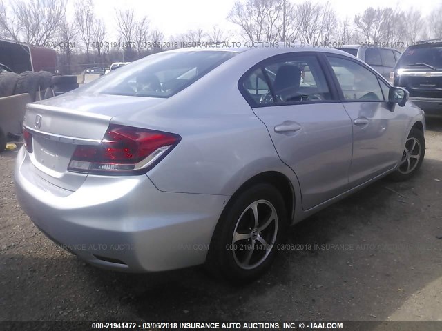 19XFB2F73FE064344 - 2015 HONDA CIVIC SE SILVER photo 4