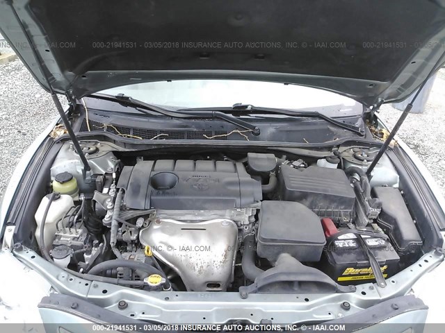 4T1BF3EK6BU604453 - 2011 TOYOTA CAMRY SE/LE/XLE GRAY photo 10