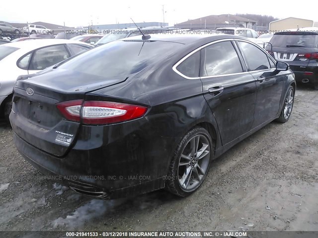 3FA6P0D94ER272031 - 2014 FORD FUSION TITANIUM BLACK photo 4