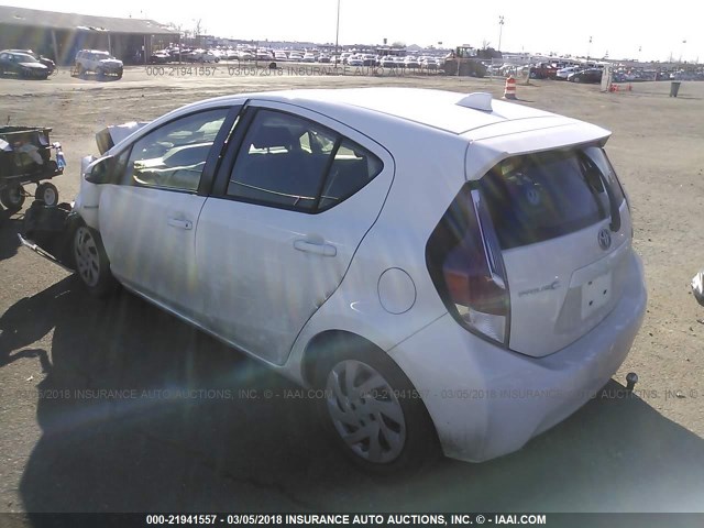 JTDKDTB38F1087073 - 2015 TOYOTA PRIUS C WHITE photo 3