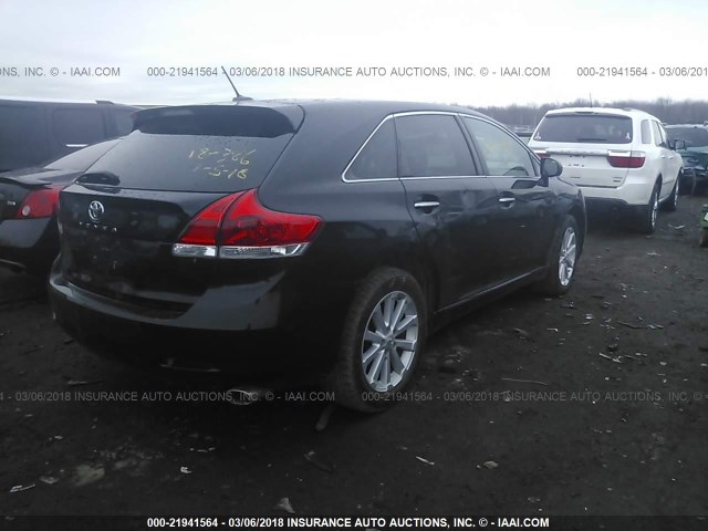 4T3ZA3BB0BU042378 - 2011 TOYOTA VENZA BLACK photo 4