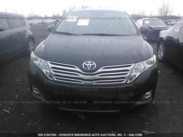 4T3ZA3BB0BU042378 - 2011 TOYOTA VENZA BLACK photo 6