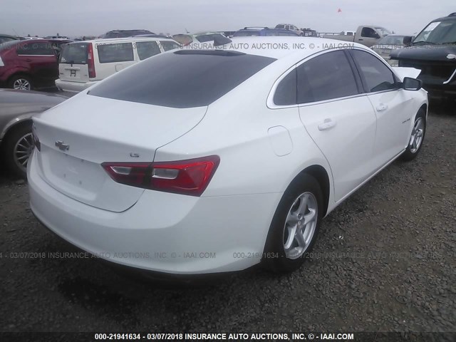 1G1ZB5ST2GF209844 - 2016 CHEVROLET MALIBU LS თეთრი ფოტო 4