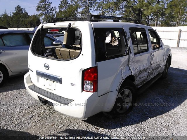 5N1AR18U36C645316 - 2006 NISSAN PATHFINDER LE/SE/XE WHITE photo 6