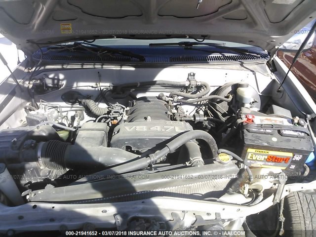 5TBRT34156S481364 - 2006 TOYOTA TUNDRA ACCESS CAB SR5 SILVER photo 10