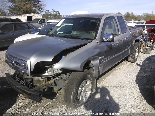 5TBRT34156S481364 - 2006 TOYOTA TUNDRA ACCESS CAB SR5 SILVER photo 2