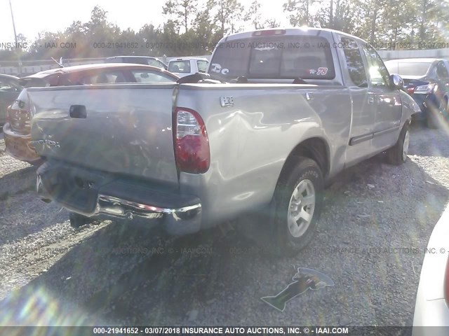 5TBRT34156S481364 - 2006 TOYOTA TUNDRA ACCESS CAB SR5 SILVER photo 4