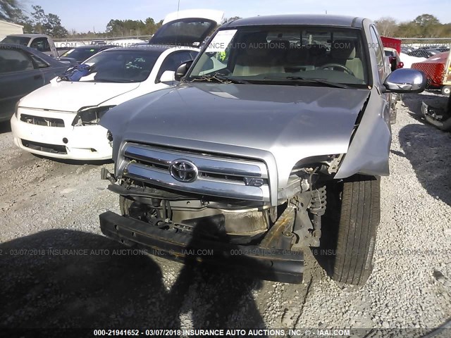 5TBRT34156S481364 - 2006 TOYOTA TUNDRA ACCESS CAB SR5 SILVER photo 6