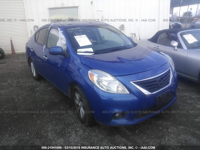 3N1CN7APXDL837580 - 2013 NISSAN VERSA S/S PLUS/SV/SL BLUE photo 1