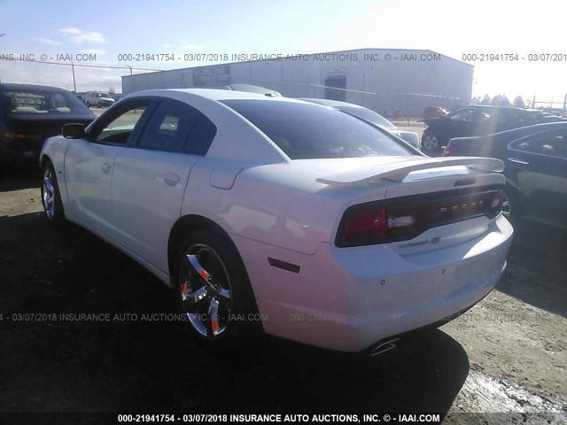 2B3CL5CT1BH610075 - 2011 DODGE CHARGER R/T WHITE photo 3