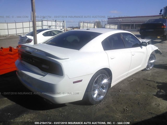 2B3CL5CT1BH610075 - 2011 DODGE CHARGER R/T WHITE photo 4
