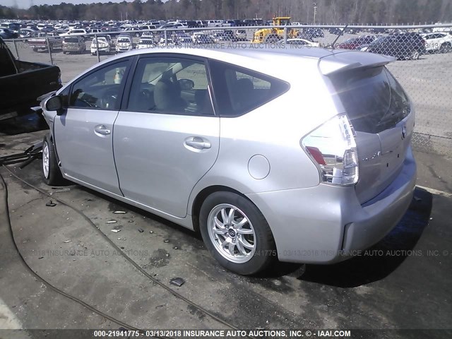 JTDZN3EU6C3162272 - 2012 TOYOTA PRIUS V SILVER photo 3