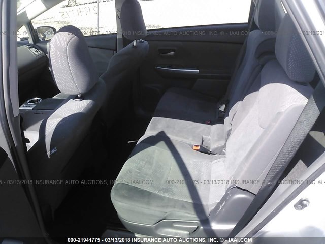 JTDZN3EU6C3162272 - 2012 TOYOTA PRIUS V SILVER photo 8