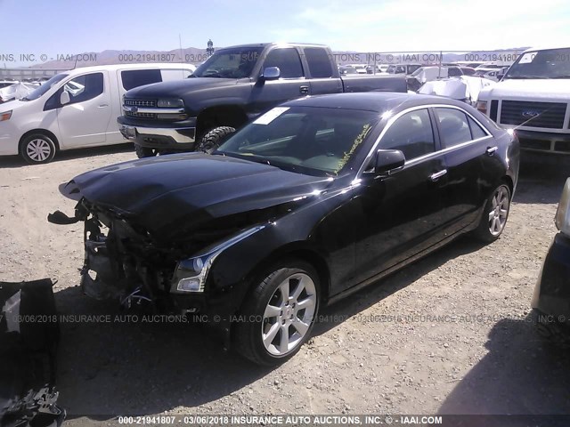 1G6AA5RX0D0160242 - 2013 CADILLAC ATS BLACK photo 2