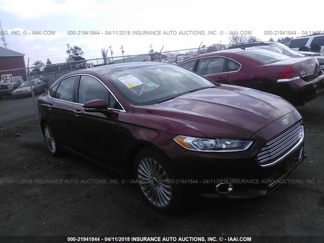 3FA6P0K92FR124240 - 2015 FORD FUSION TITANIUM RED photo 1