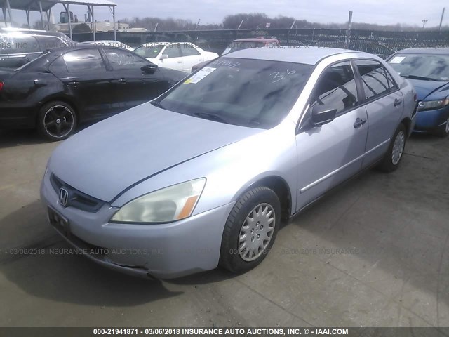 1HGCM55114A173916 - 2004 HONDA ACCORD DX SILVER photo 2