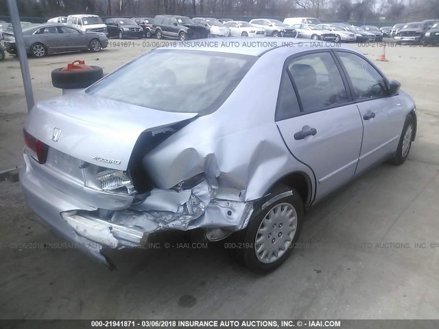 1HGCM55114A173916 - 2004 HONDA ACCORD DX SILVER photo 4